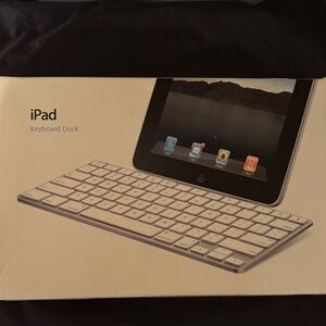 Apple iPad Keyboard Dock - Silver and White